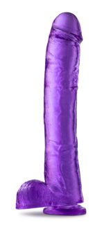 Blush B Yours Plus Hefty N Hung Phthalate-Free TPE Dildo – Purple - Image 5