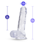 B Yours Plus Rock N Roll Clear Dildo – TPE, Suction Cup, Harness Compatible - Image 6