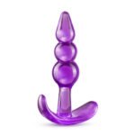 B Yours - Triple Bead Anal Plug - Purple - Image 3