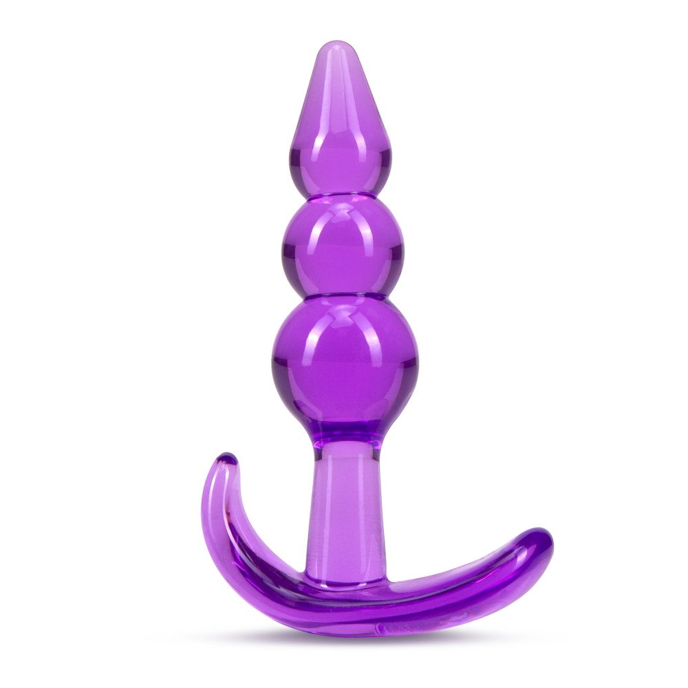 b-yours-triple-bead-anal-plug-purple B Yours - Triple Bead Anal Plug - Purple - Image 1