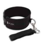Collar and Leash Set – Black Neoprene with Steel Clips
