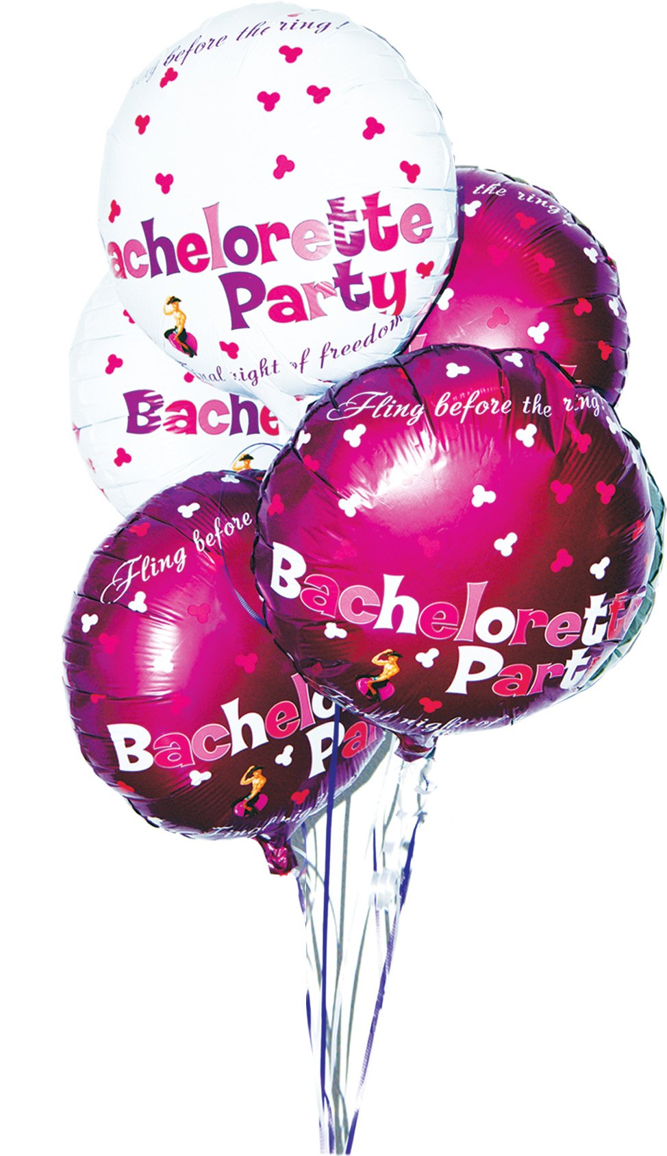 bachelorette-party-foil-balloons-9-pack-assorted-colors Bachelorette Party Foil Balloons 9 Pack Assorted Colors - Image 1