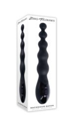 Backdoor Baton Black Rechargeable Anal Vibrator – Phthalate-Free Silicone