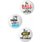 Balls Deep Funny Slogan Golf Balls Assorted Slogan 3pk - Image 2