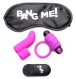 Bang Couple's Kit Vibrating Ring and Finger Sleeve Set with Blindfold – Purple - Image 8