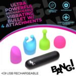 Bang - Rechargeable Bullet With 4 Attachments - Image 5