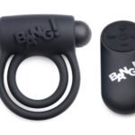 Bang - Silicone Cock Ring and Bullet With Remote Control - Black