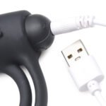 Bang - Silicone Cock Ring and Bullet With Remote Control - Black - Image 4