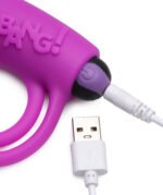 Bang - Silicone Cock Ring and Bullet With Remote Control - Purple - Image 4