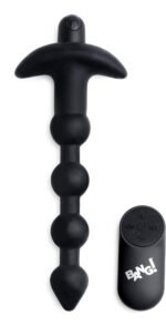 Bang - Vibrating Silicone Anal Beads and Remote Black - Image 3