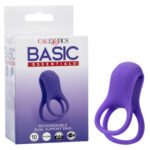 Basic Essentials Rechargeable Dual Support Vibrating Cock Ring – Purple - Image 2