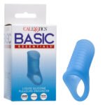 Basic Essentials Liquid Silicone Cock Ring – Blue - Image 2