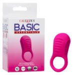 Basic Essentials Rechargeable Ridge Rider Vibrating Cock Ring – Pink - Image 2