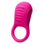 Basic Essentials Rechargeable Ridge Rider Vibrating Cock Ring – Pink - Image 3