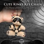 BDSM Teddy Bear Keychain – Light Peach - Image 3