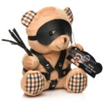 BDSM Teddy Bear Plush with Faux Leather Harness and Accessories – Peach - Image 5