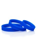 RingO Pro X3 Stretchy Silicone Cock Ring Set – Blue - Image 5