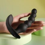 Bead Me Up Black Vibrating Anal Plug with Graduated Beads – Rechargeable - Image 4