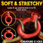 Beast Mode Silicone Cock Ring – Red - Image 3