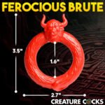 Beast Mode Silicone Cock Ring – Red - Image 5
