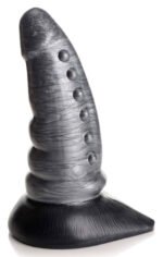 Beastly Tapered Bumpy Silicone Dildo – Silver - Image 4