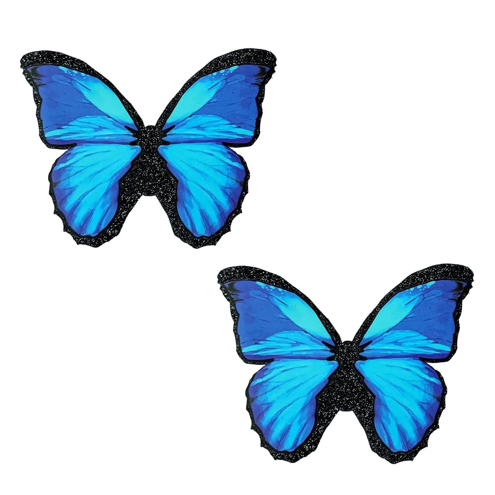 beautiful-blue-black-glitter-butterfly-nipple-cover-pasties Beautiful Blue Black Glitter Butterfly Nipple Cover Pasties - Image 1