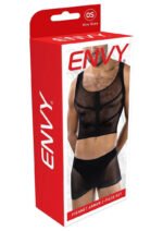 Fishnet Armor 2 Piece Set – Black Mesh