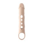Big Boy Extender Light Vibrating Penis Extender with Remote Control – Beige - Image 4
