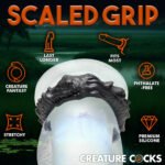 Black Caiman Silicone Cock Ring - Black - Image 3