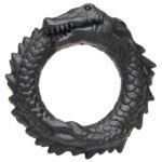 Black Caiman Silicone Cock Ring - Black - Image 7