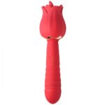 Bloomgasm Racy Rose Thrust and Lick Vibrator - Red - Image 2