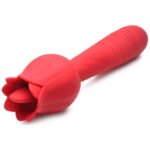 Bloomgasm Racy Rose Thrust and Lick Vibrator - Red - Image 3