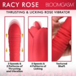Bloomgasm Racy Rose Thrust and Lick Vibrator - Red - Image 6