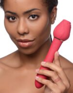 Bloomgasm Sweet Heart Rose Rechargeable Vibrator with Suction – Pink - Image 3