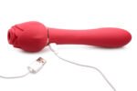 Bloomgasm Sweet Heart Rose Rechargeable Vibrator with Suction – Pink - Image 5