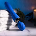 Blue Belle Blue Dual-Ended Vibrator – Phthalate-Free Silicone, USB Rechargeable - Image 4
