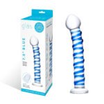 Blue Spiral Glass Dildo - Image 2