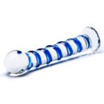 Blue Spiral Glass Dildo - Image 5