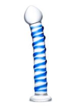 Blue Spiral Glass Dildo - Image 6