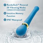 Blush Dianna Rechargeable Vibrating Wand – Teal - Image 3