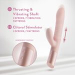 Blush Fraya Rechargeable Dual-Motor Rabbit Vibrator – Pink - Image 7