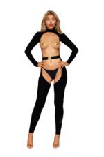 DMND Bodystocking and Belt – Black, One Size