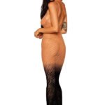 Bodystocking Gown - One Size - Black/copper