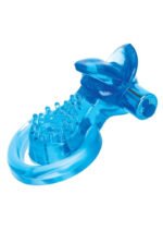 Bodywand Rechargeable Duo Ring With Clit Tickler - Blue - Image 3