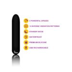 Bombshell Flexible Bullet Vibrator – Black - Image 6