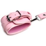 Bondage Harness With Bows Pink PU Leather Medium/Large - Image 6