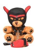Bondage Pup Bear Plush Toy with Harness – Peach - Image 2