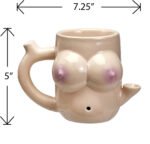 Boob Mug Novelty Pipe – Ceramic - Image 4
