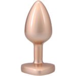 Booty Bling Metal Heart Plug - Small - Gold - Image 3