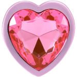 Booty Bling Metal Heart Plug - Small - Pink - Image 5